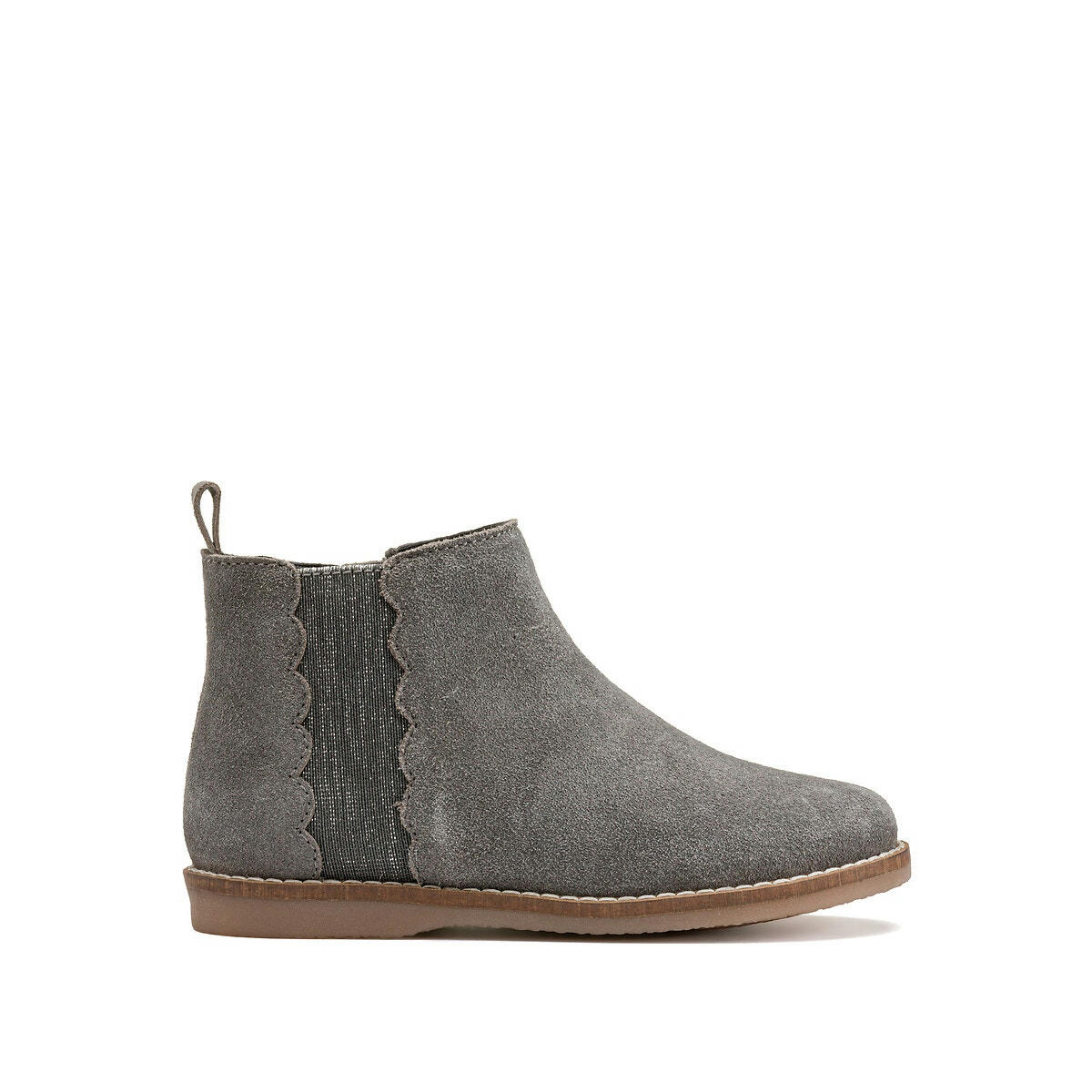 Boots zippées en cuir irisé