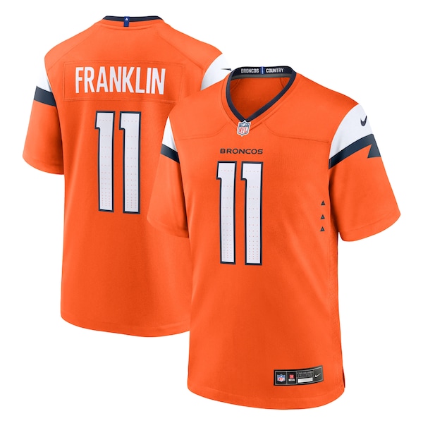 Troy Franklin Denver Broncos Nike Team Game Jersey -  Orange