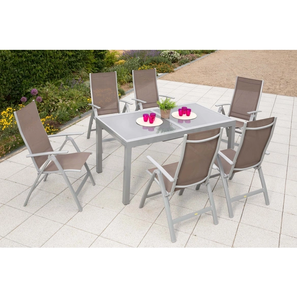 Gartenmöbelset »Carrara«, 6 Sitzplätze, Aluminium/Textil