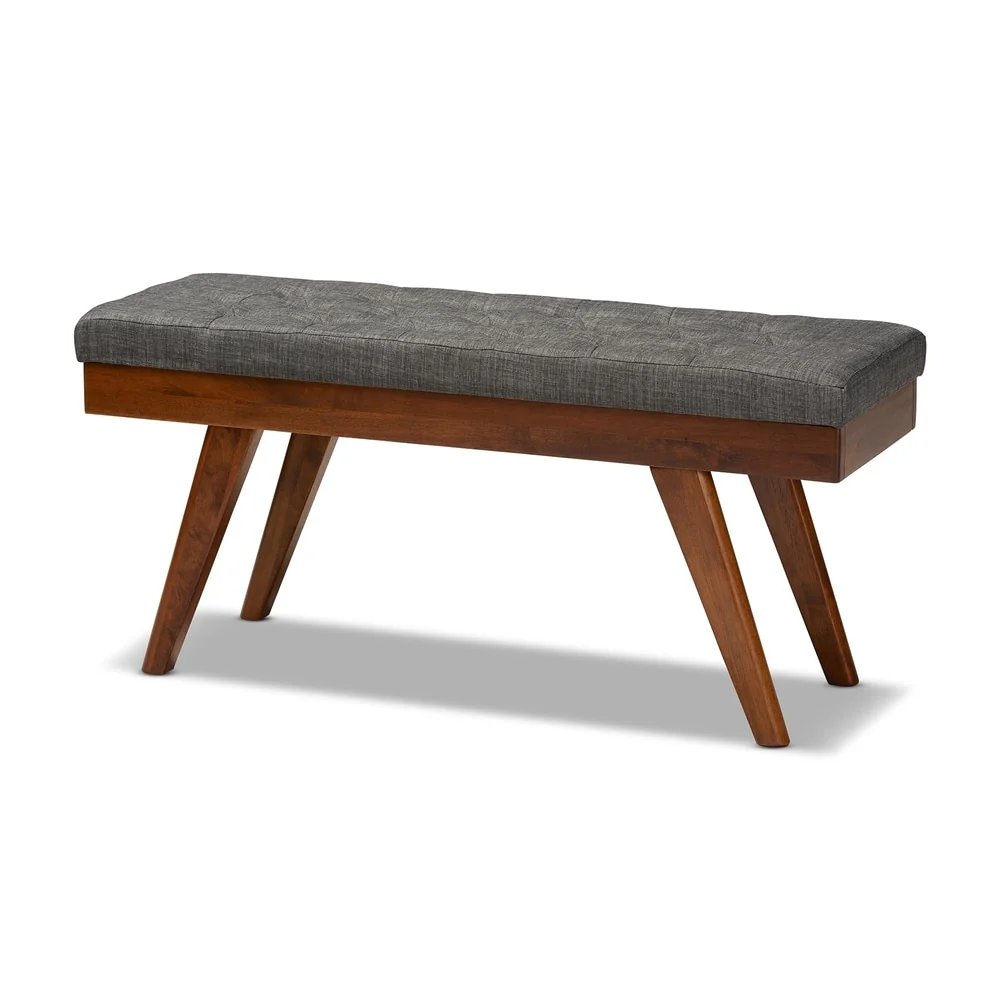 Carson Carrington Idsjon Mid-century Fabric Dining Bench