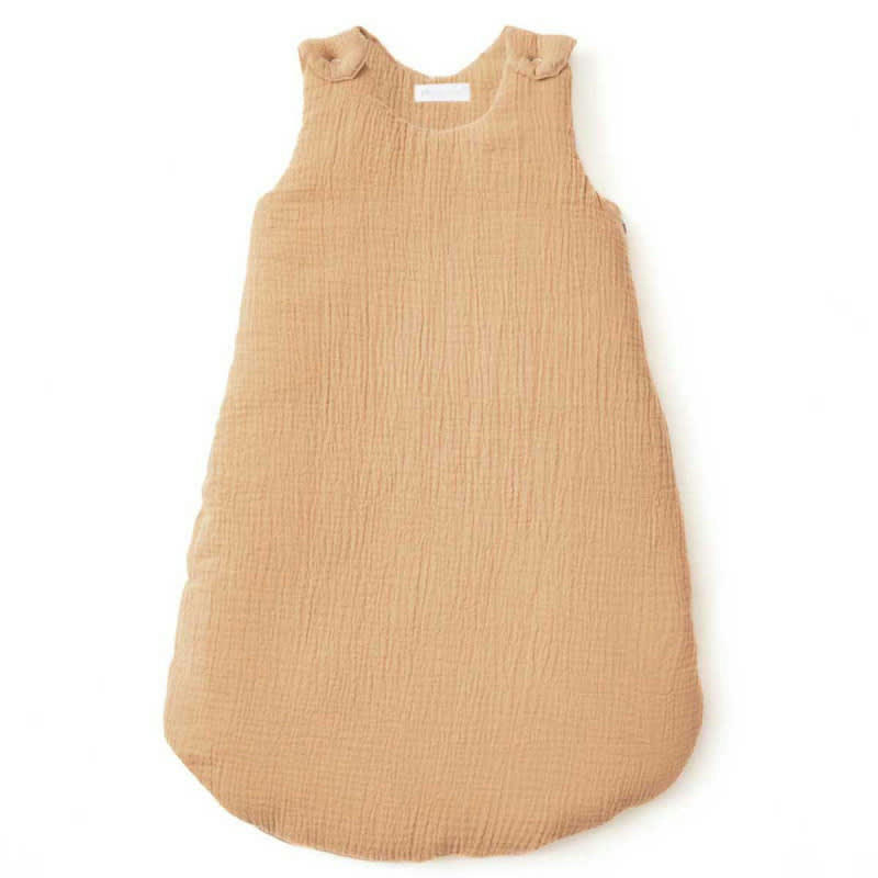 - Gigoteuse en gaze de coton camel (0-6 mois)