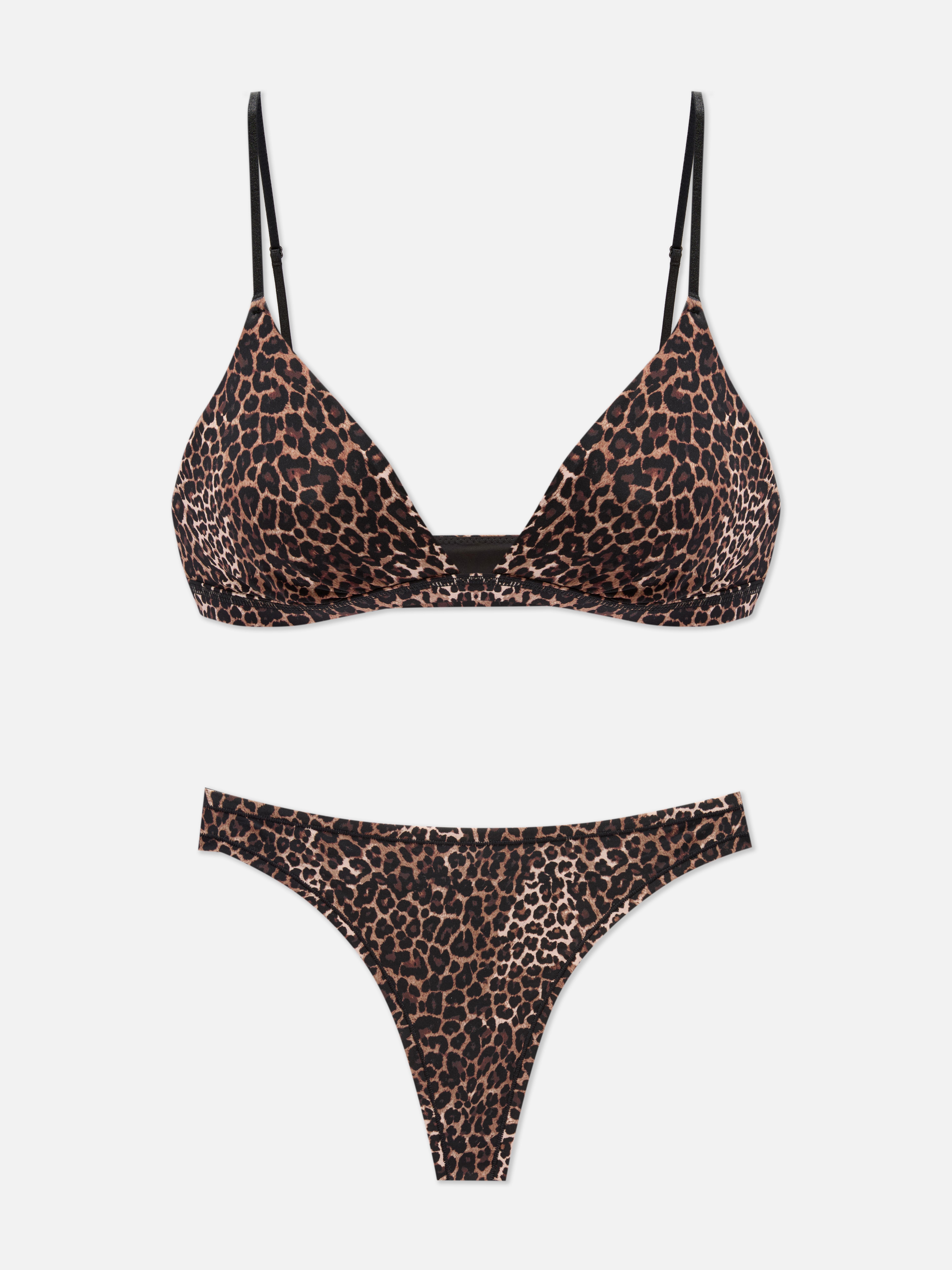 Leopard Triangle Underwear Set