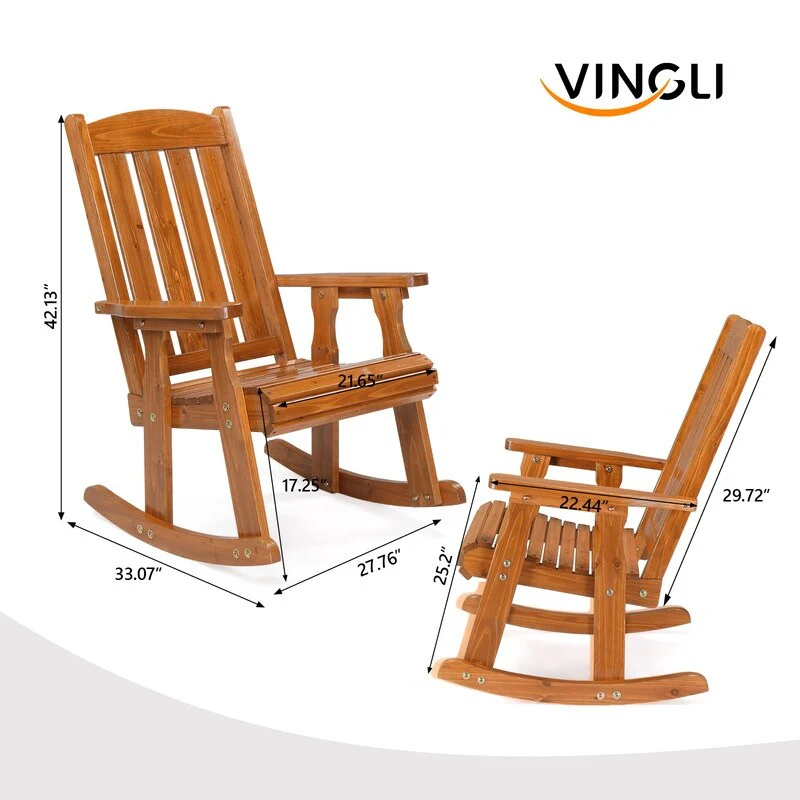 Wooden Rocking Chair For Children Black Poplar Square Straight