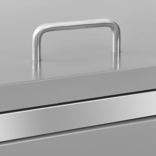 NNEVL Single Wheelie Bin Shed 69x77.5x115 cm Stainless Steel