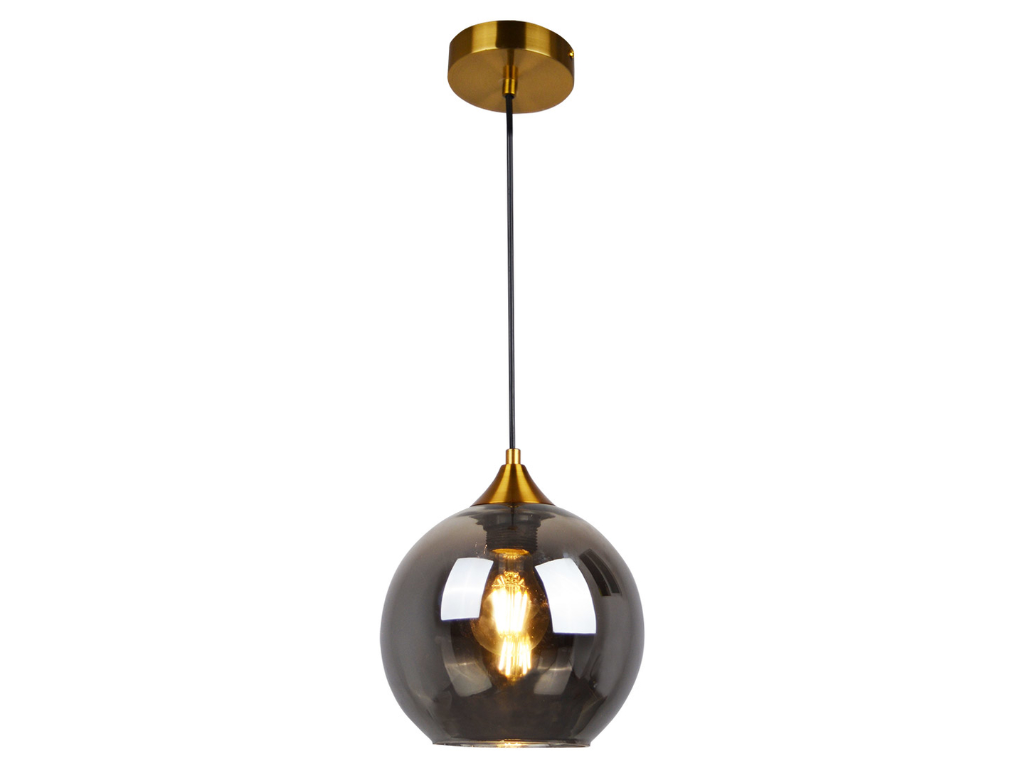 Lampa wisząca Damar szklana czarna