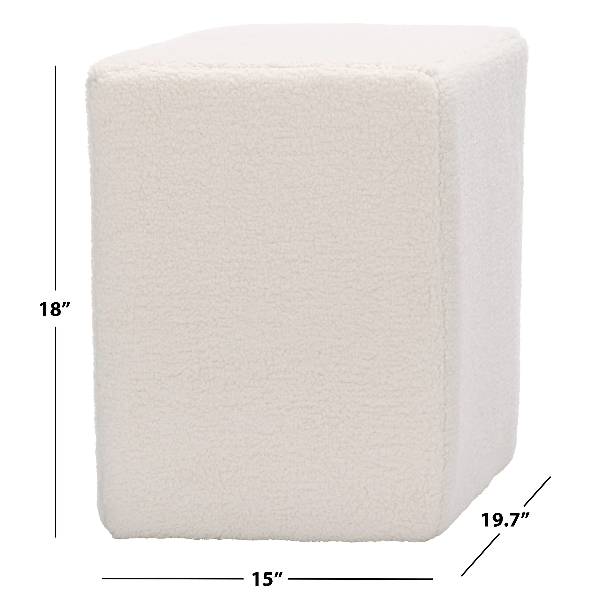 SAFAVIEH Cierra Diamond-Shaped Ottoman (Fully Assembled)