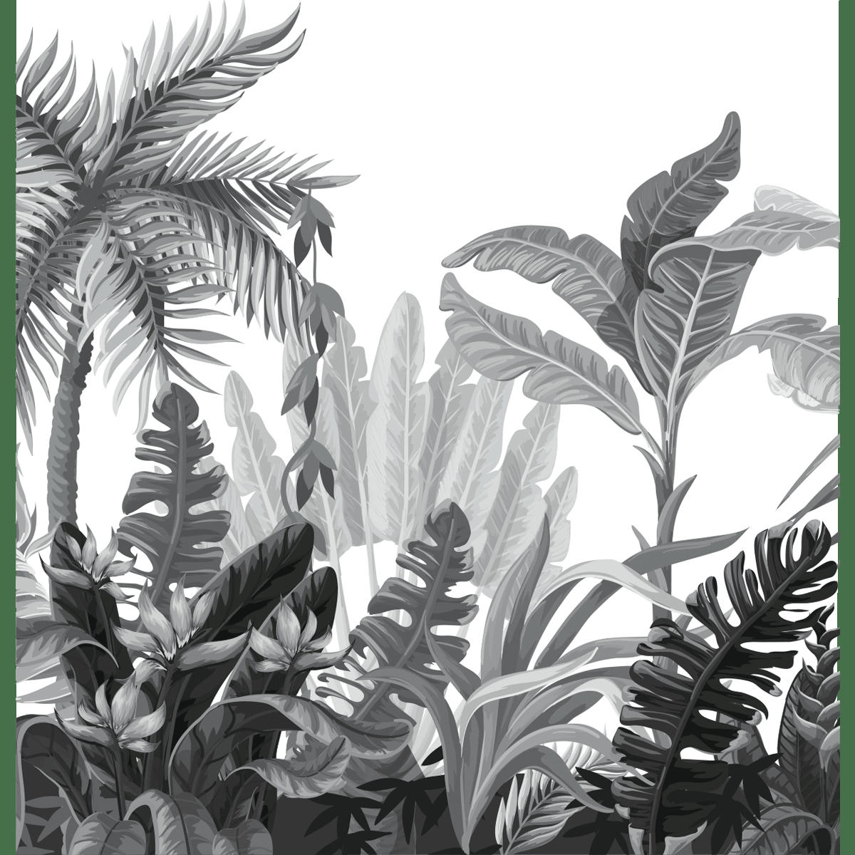 - Papier Peint jungle tropicale humide 250x240cm