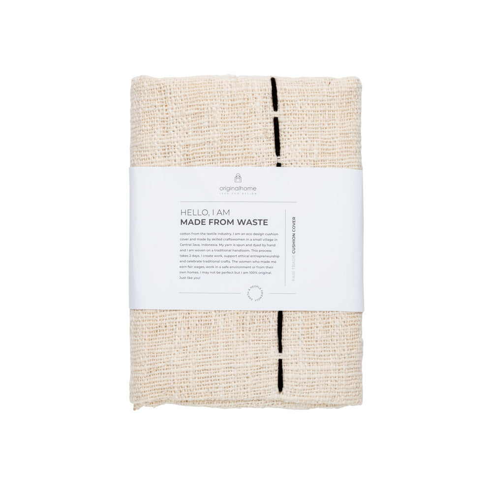 Originalhome Kussenhoes Wit met Zwart Grafisch design (60x40 cm)