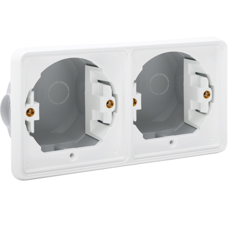 Boîtier à encastrer Hydro étanche double blanc NIKO