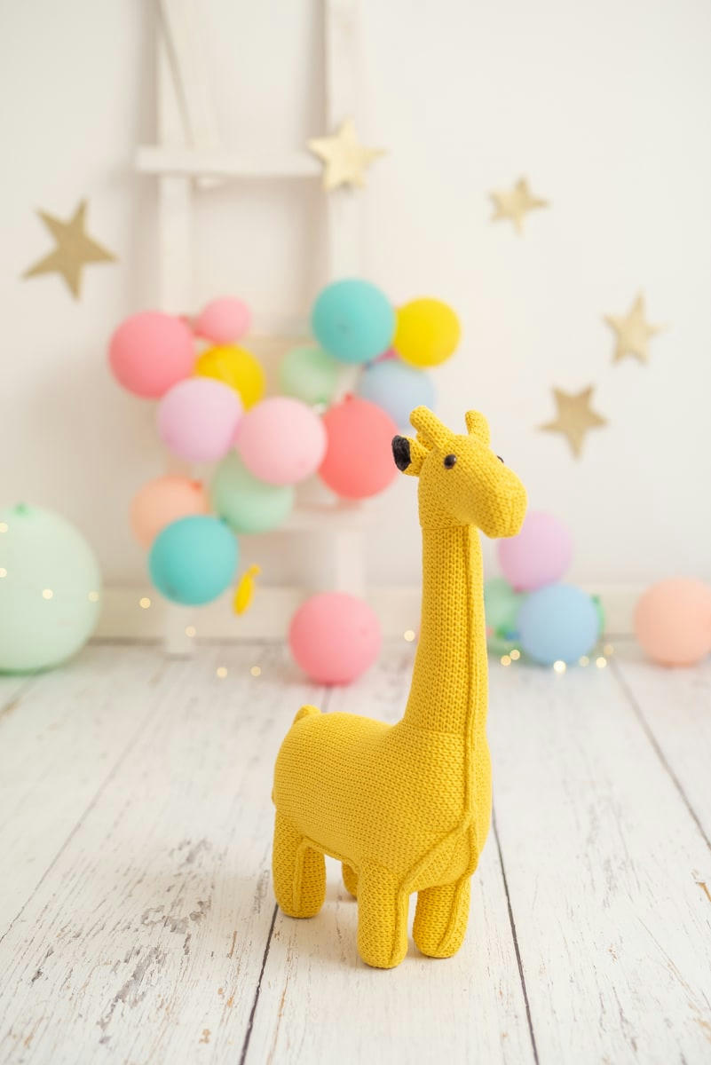 AMIGURUMIS MINI - Peluche mini-girafe 100% coton jaune