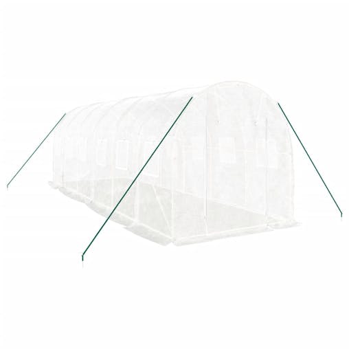 NNEVL Greenhouse with Steel Frame White 12 m&sup2; 6x2x2 m