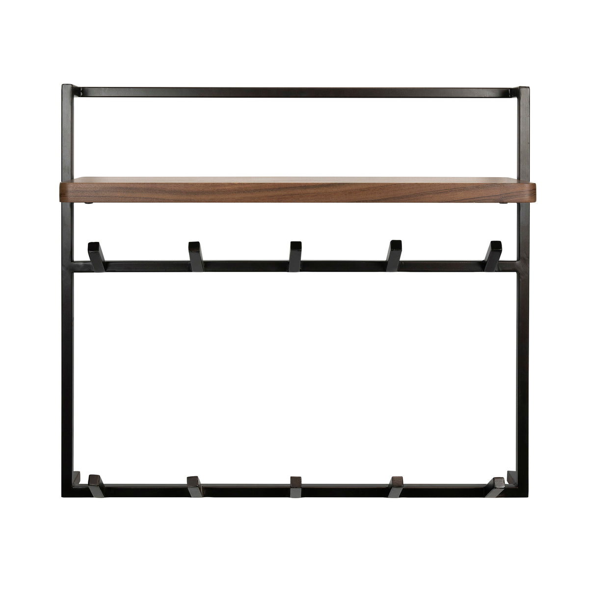 Giga Meubel Kapstok Air Solid - Bruin Hout - 2x6 Haken - 85x25x75cm