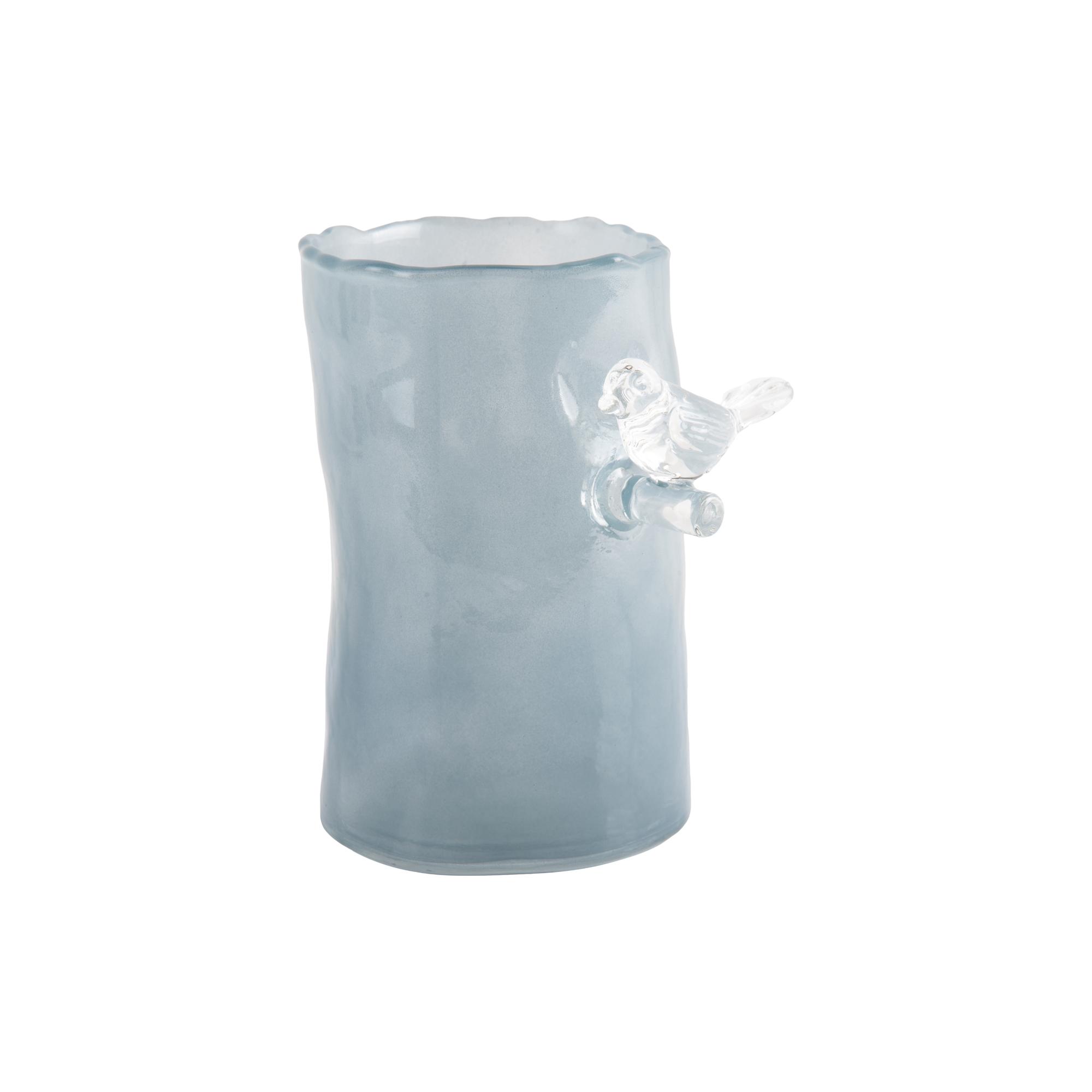 Present Time vaas Bird On Branch - blauw - Ø9.5cm