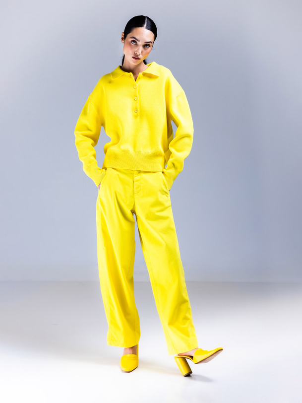 Pantalon perine jaune