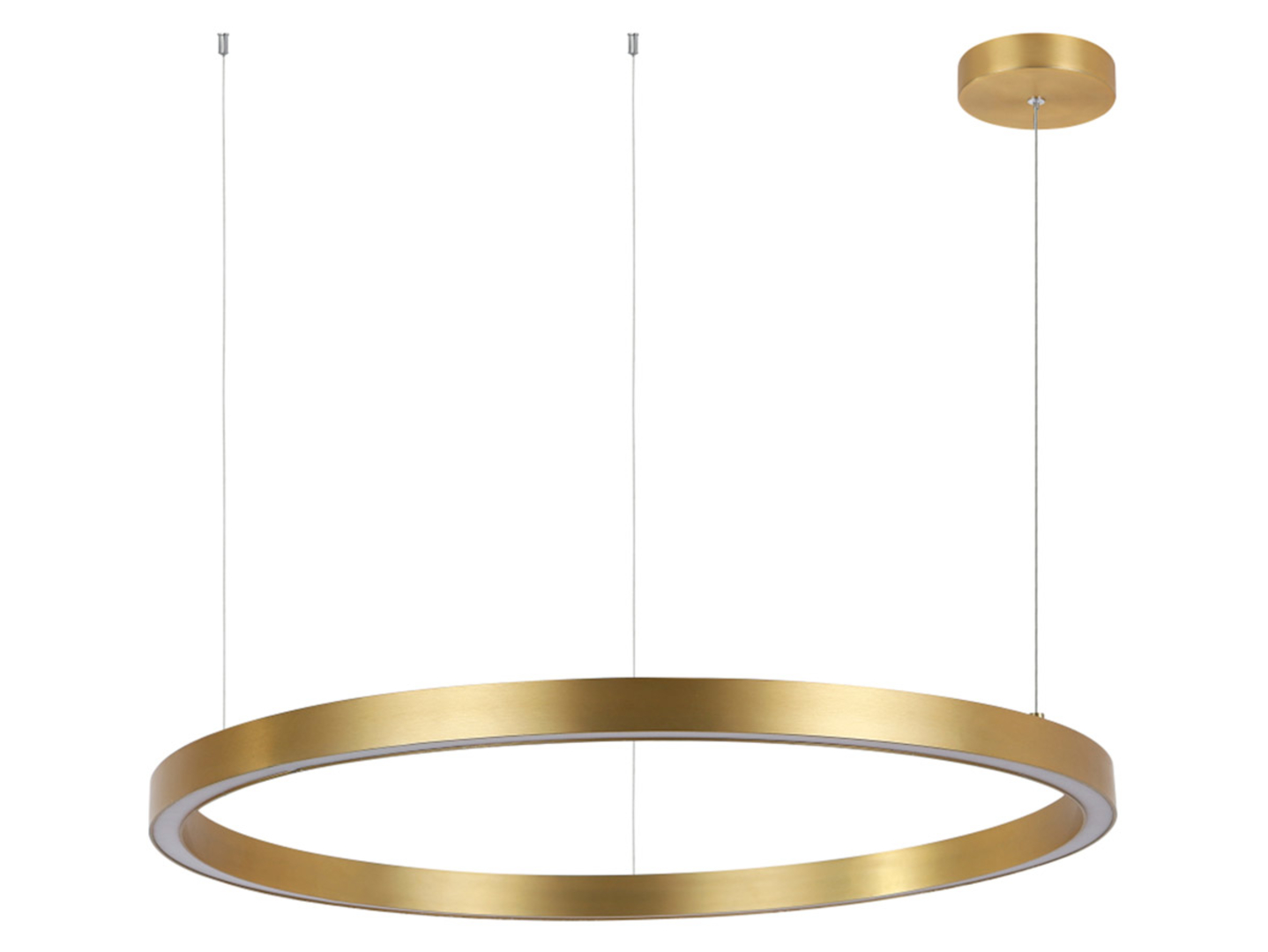 Lampa wisząca Midway LED 80 cm metalowa złota