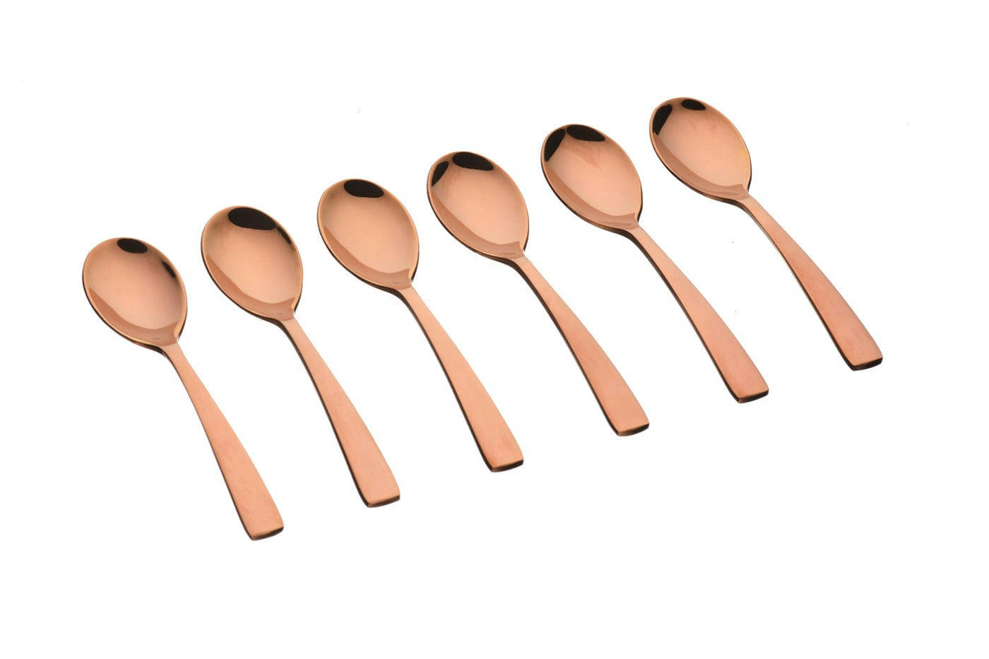 NUDE - Lot de 6 petites cuillères en inox cuivre