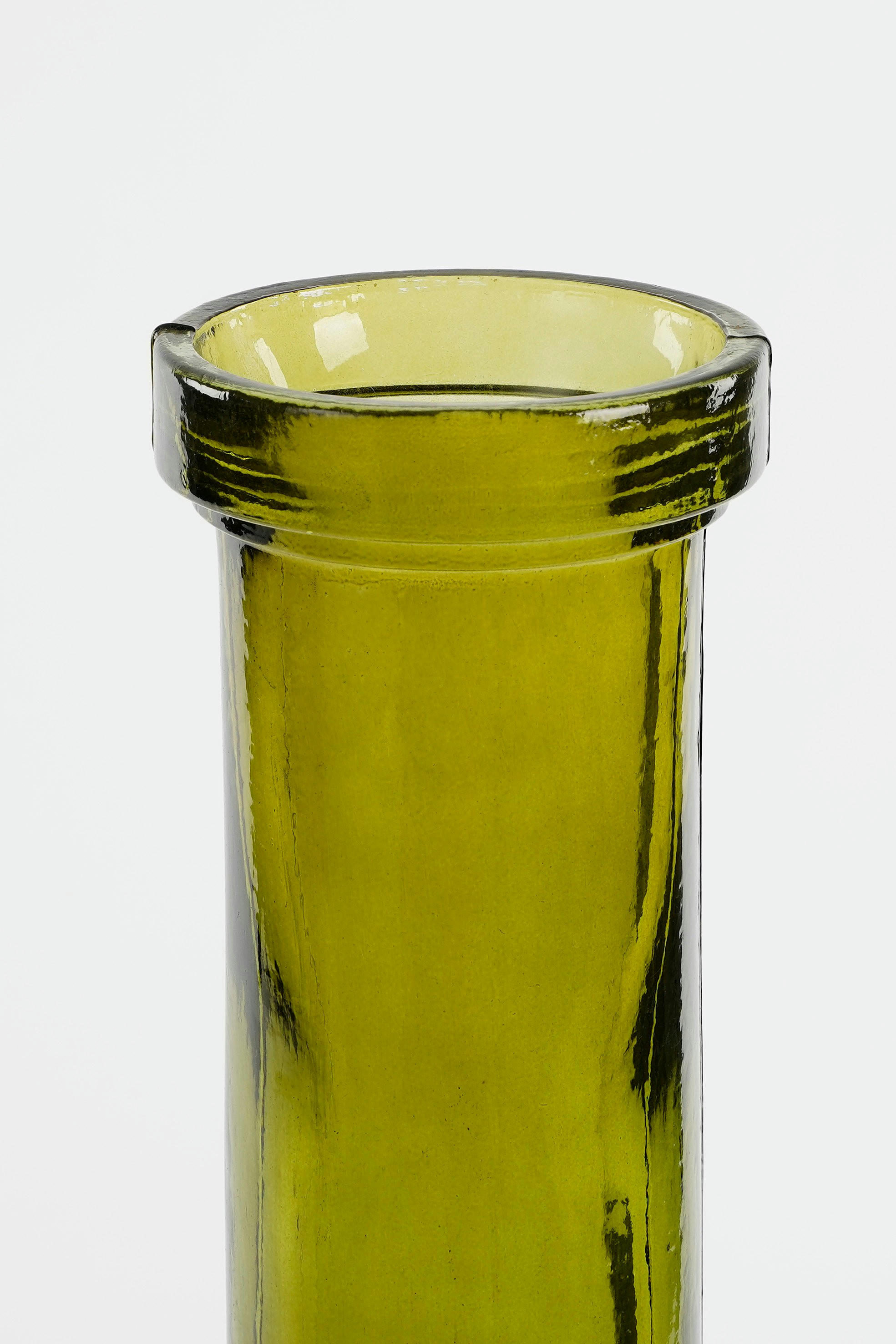 RIOJA - Vase bouteille en verre recyclé vert foncé H75