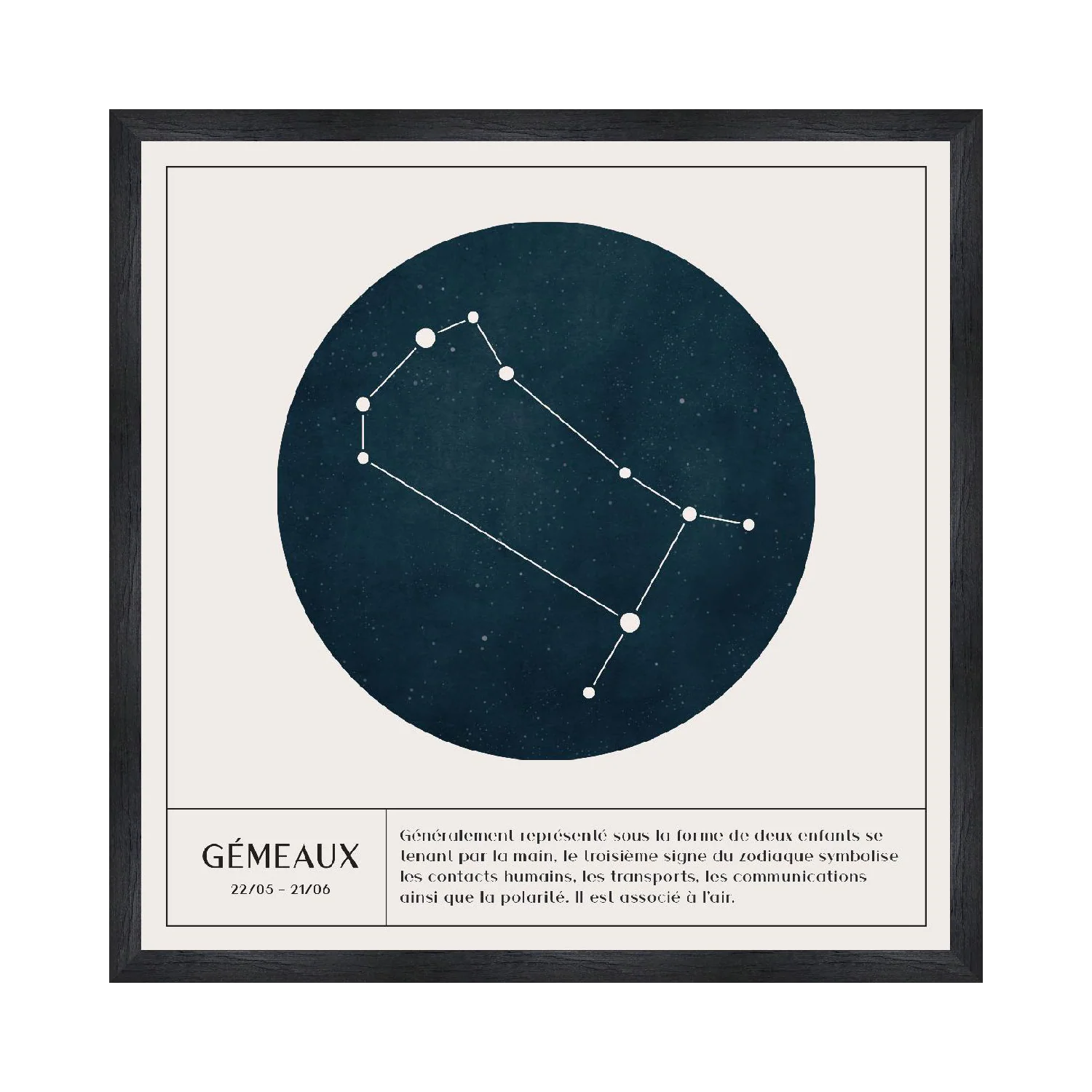 4MURS Tableau GÉMEAUX coloris blanc