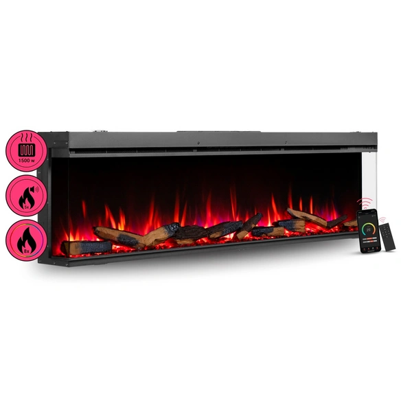 Elektrokamin, »AH-72«, 1500 W, LxBxH: 20,6x182,8x49,5 cm, schwarz