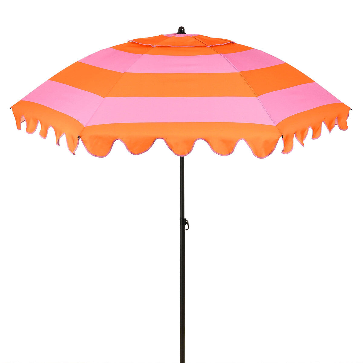 Mica Decorations Kantelbare Parasol met Streepprint - Stokparasol 238 x Ø197 cm - Tuin of Balkonparasol - Polyester, Staal - Lichtgroen, Donkergroen