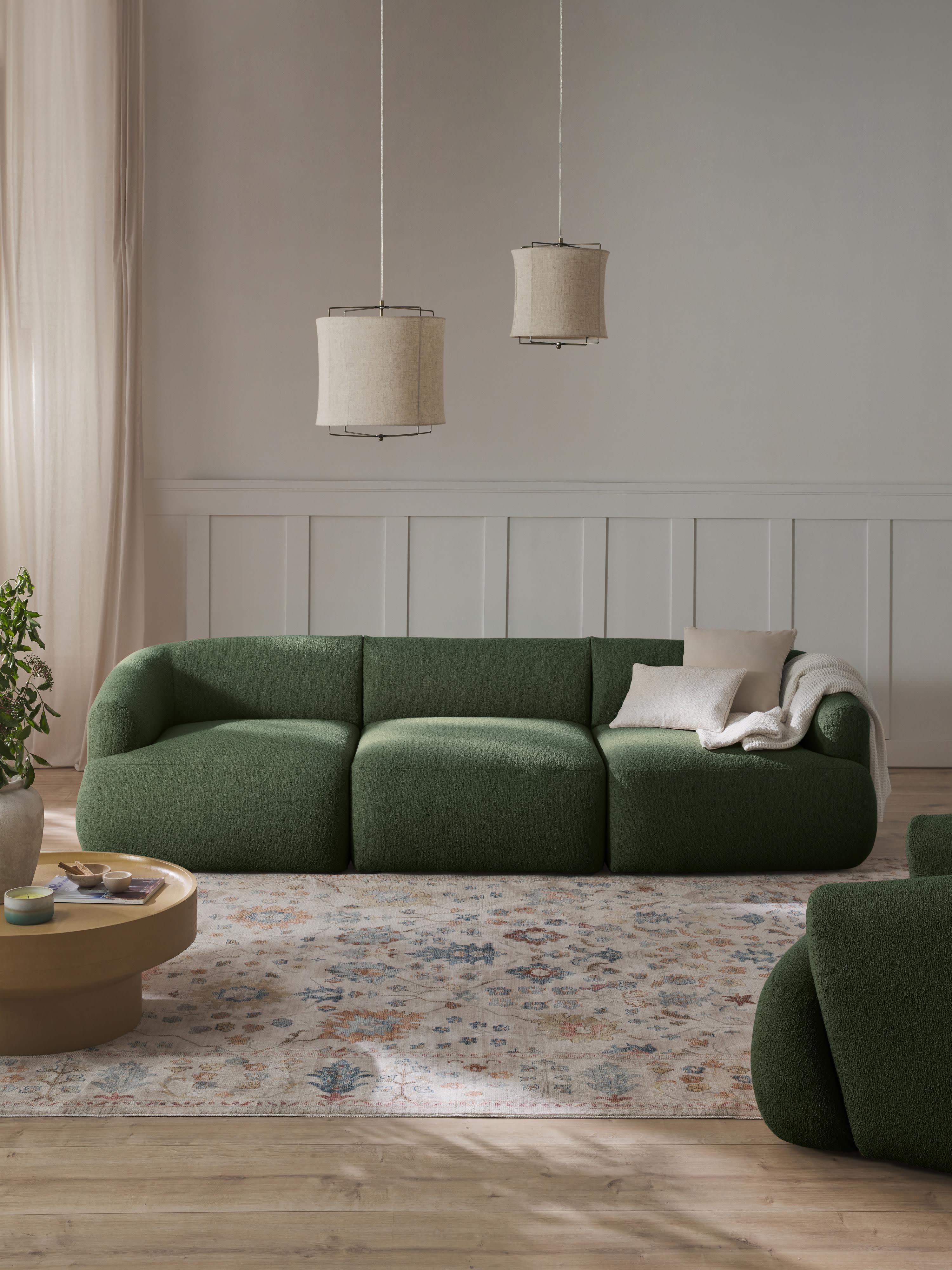 Modulares Bouclé-Sofa Sofia (3-Sitzer)