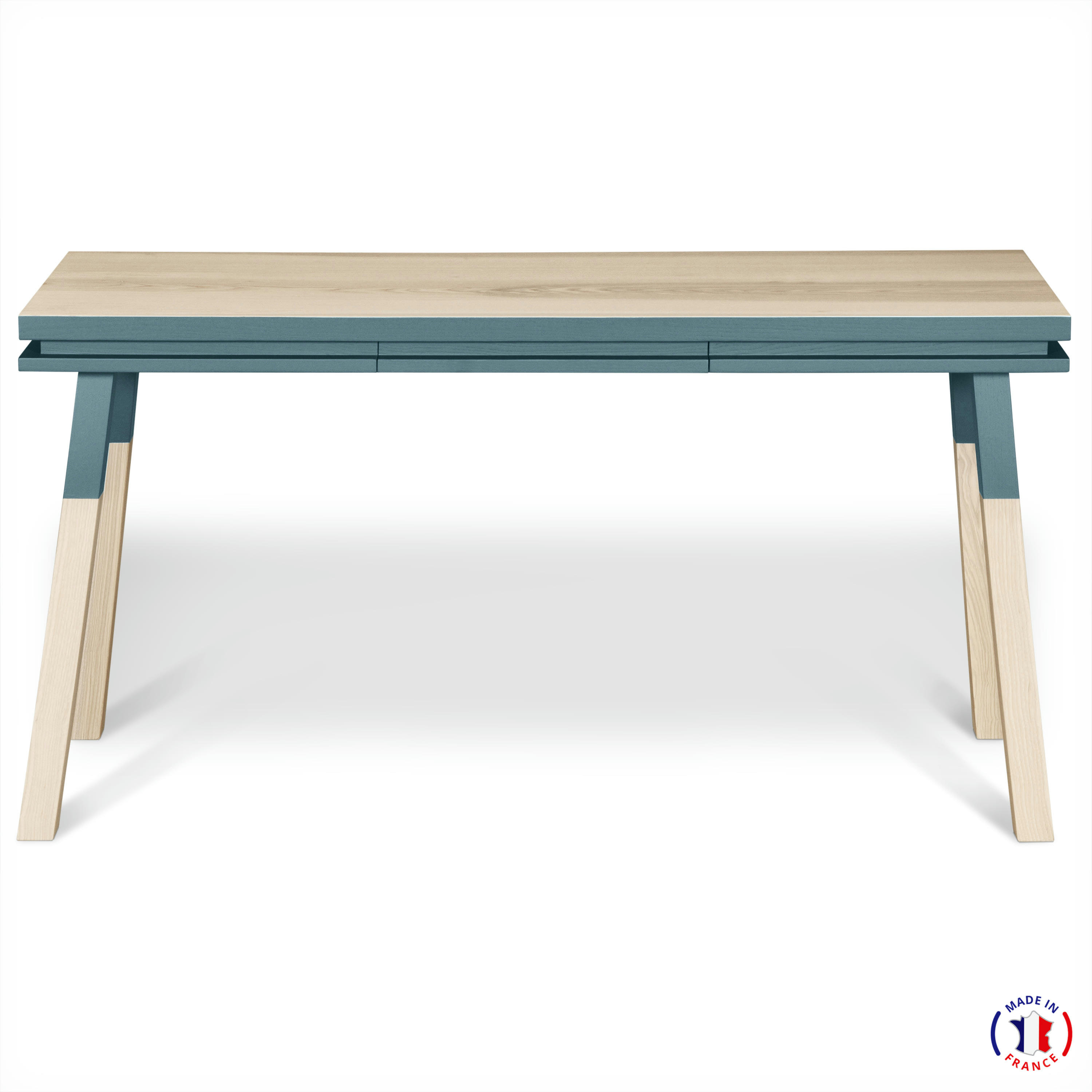 EGEE - Bureau Console rectangulaire 140 cm, 100% frêne massif
