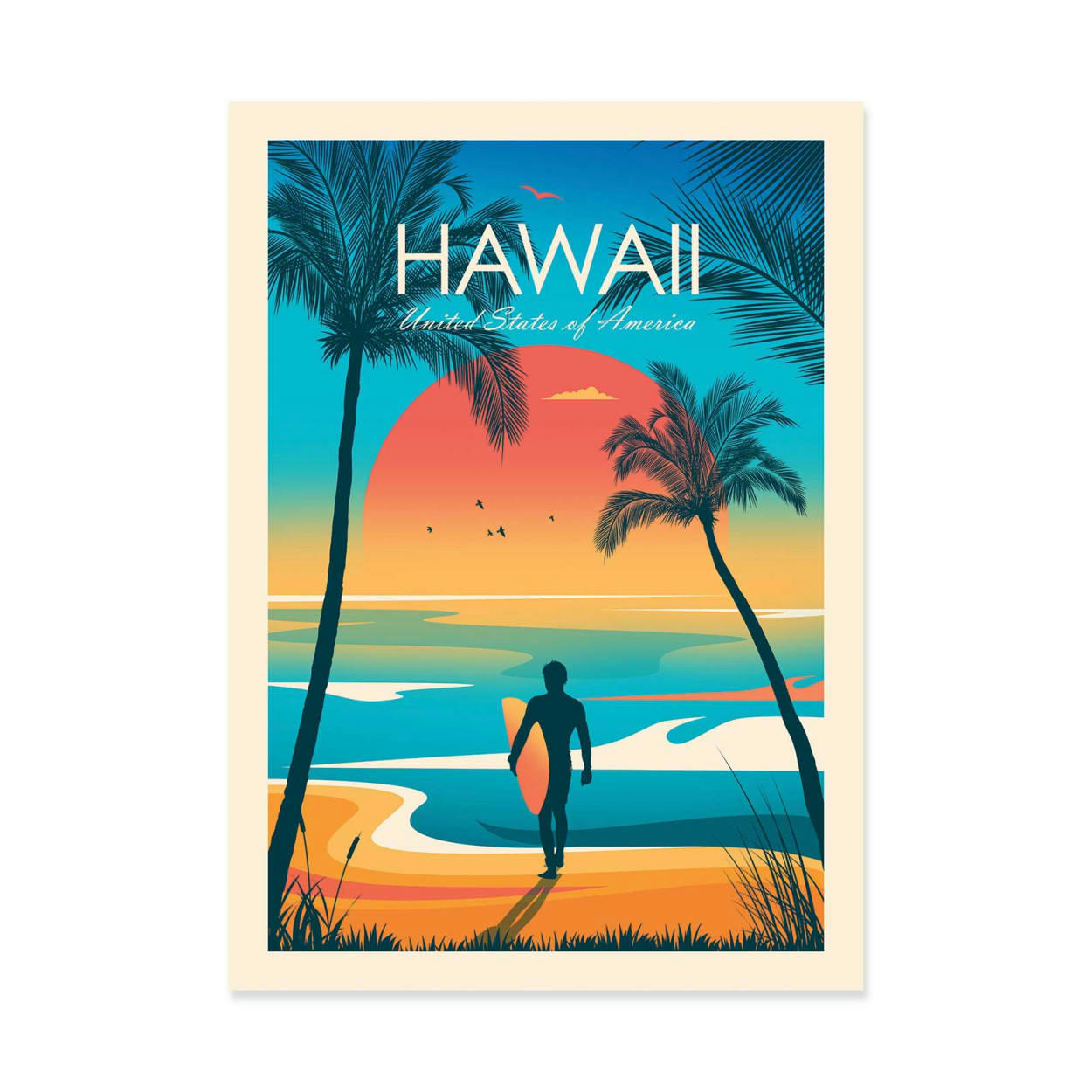 STUDIO INCEPTION - HAWAII - STUDIO INCEPTION - Affiche d'art 30 x 40 cm