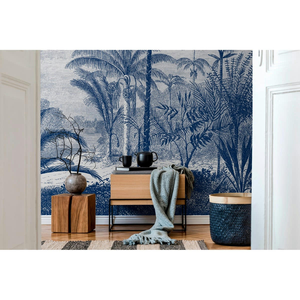 ALADIN - Papier peint panoramique motif imprimé Bleu marine 432x300cm