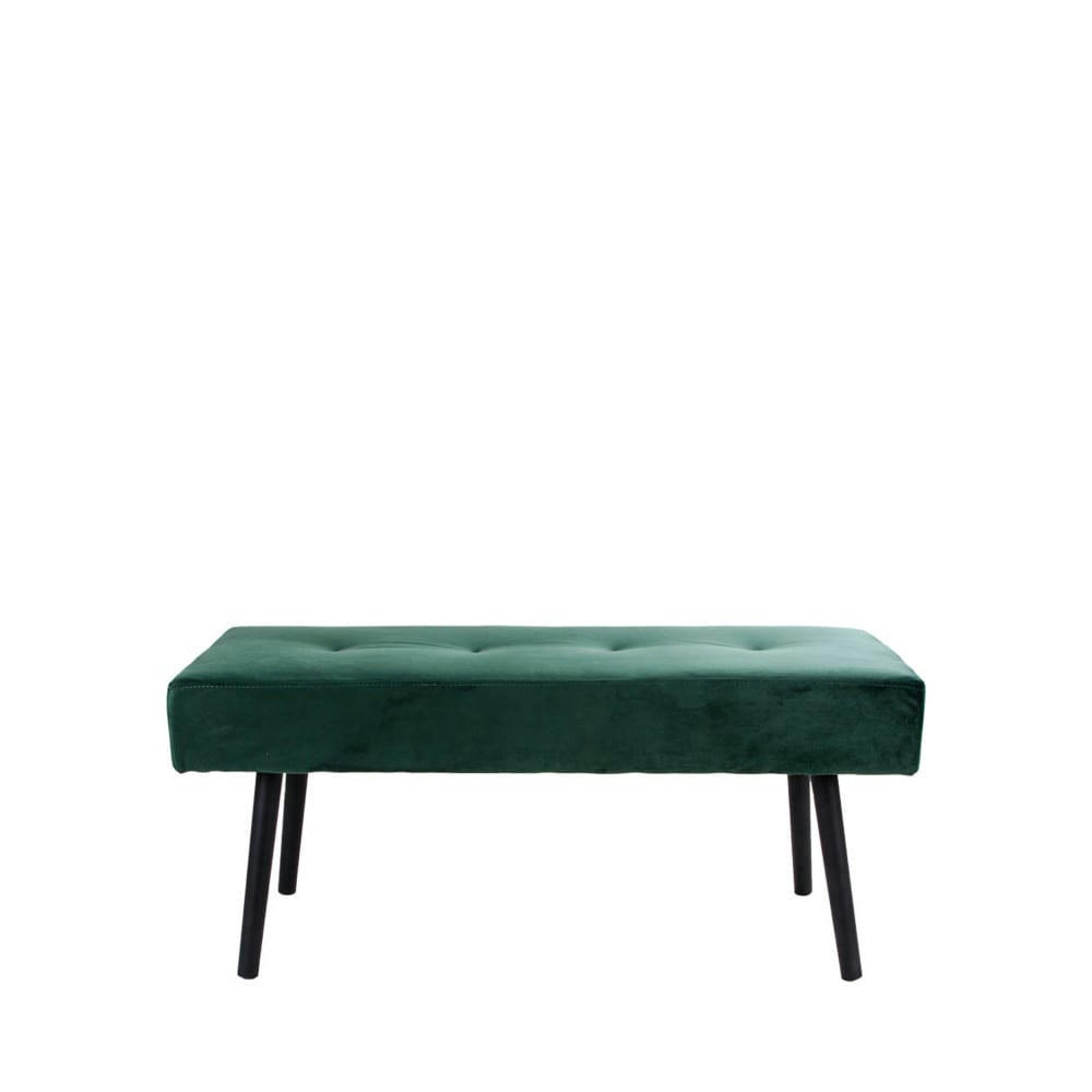 SKIBY - Banc en velours L100cm vert
