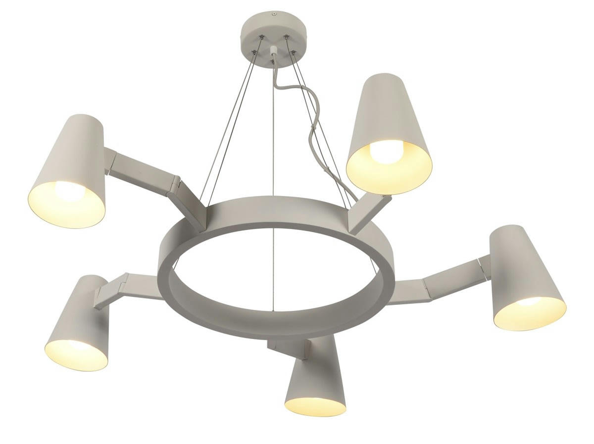 BIARRITZ - Suspension blanche 5 lampes