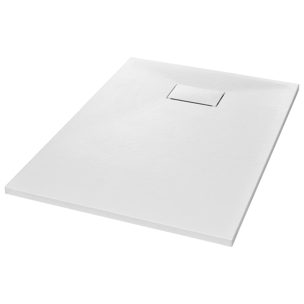 Brodzik prysznicowy Biały 100 x 70 cm Poliester vidaXL