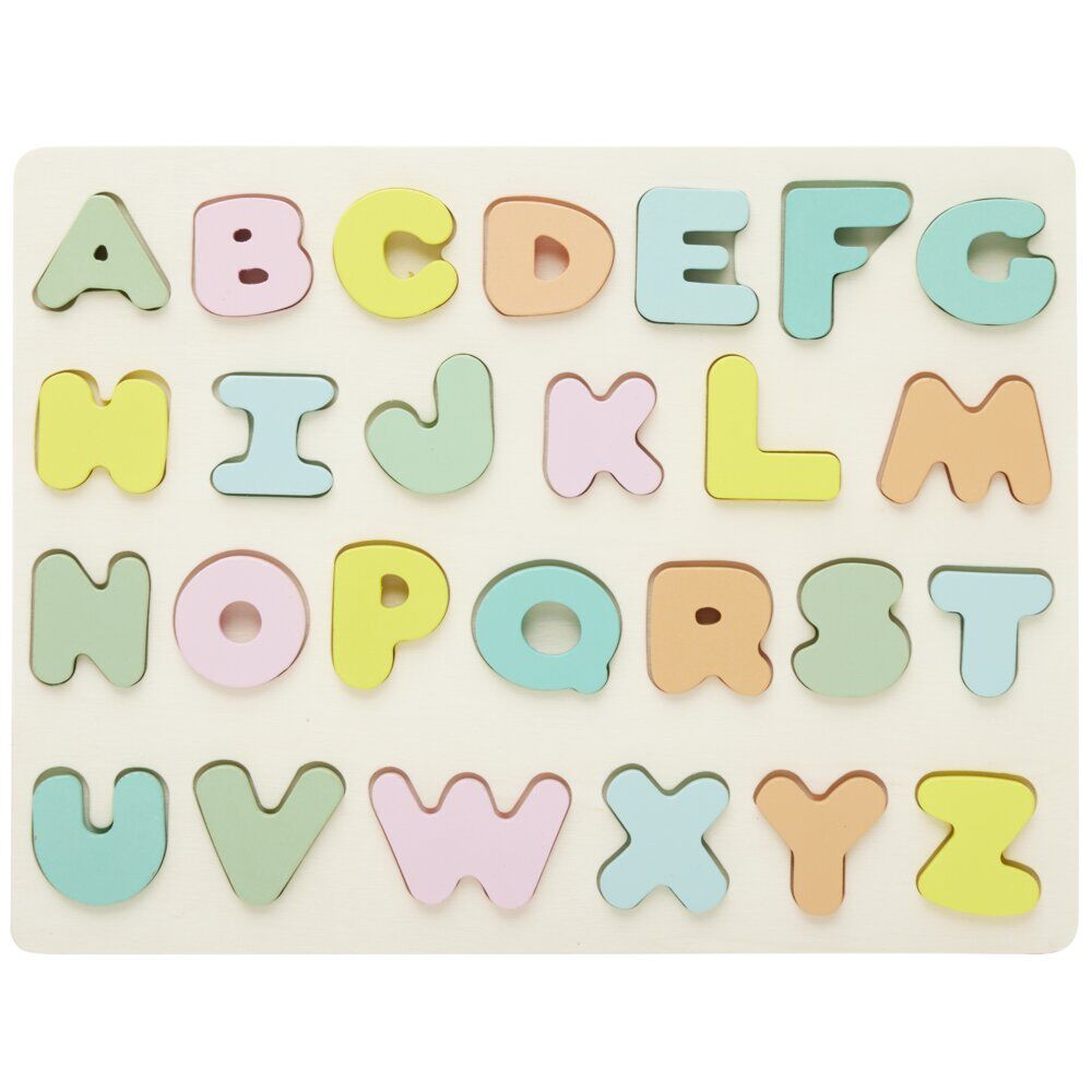 Puzzle alphabet en bois 26 pièces