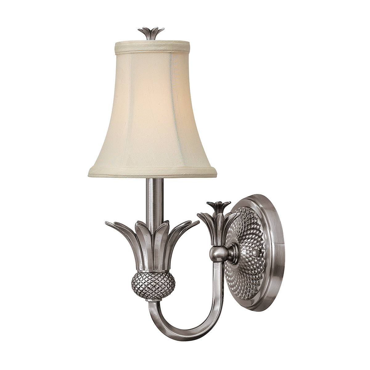 Kinkiet srebrny Plantation 1xE14x40W wym:38,1x15,2x22,2cm IP20 Hinkley
