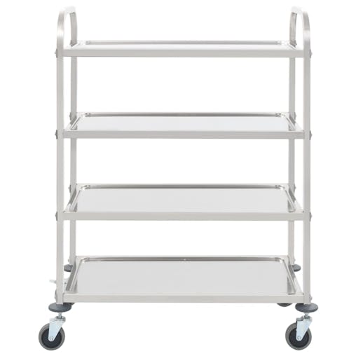 NNEVL 4-Tier Kitchen Trolley 107x55x125 cm Stainless Steel