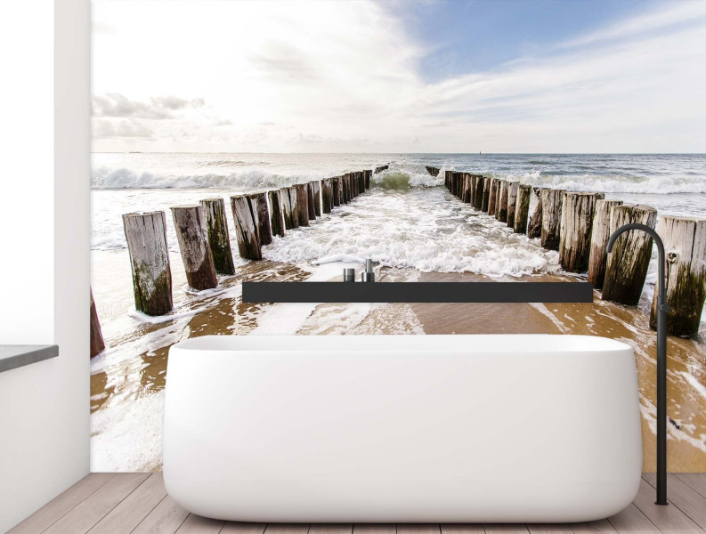 Feeby Fototapeta, Falochrony na plaży 150x105