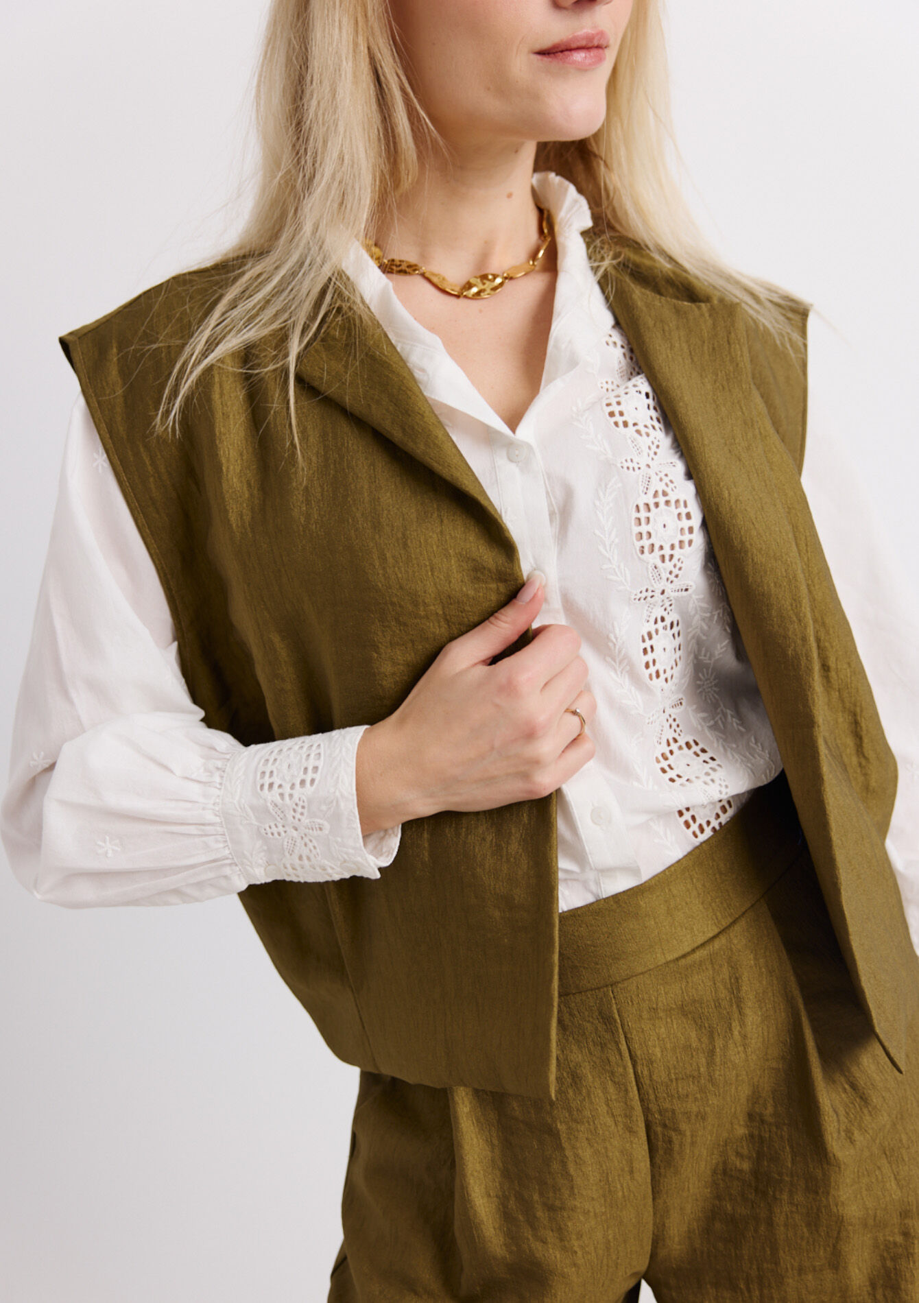 Mouwloos soepel gilet