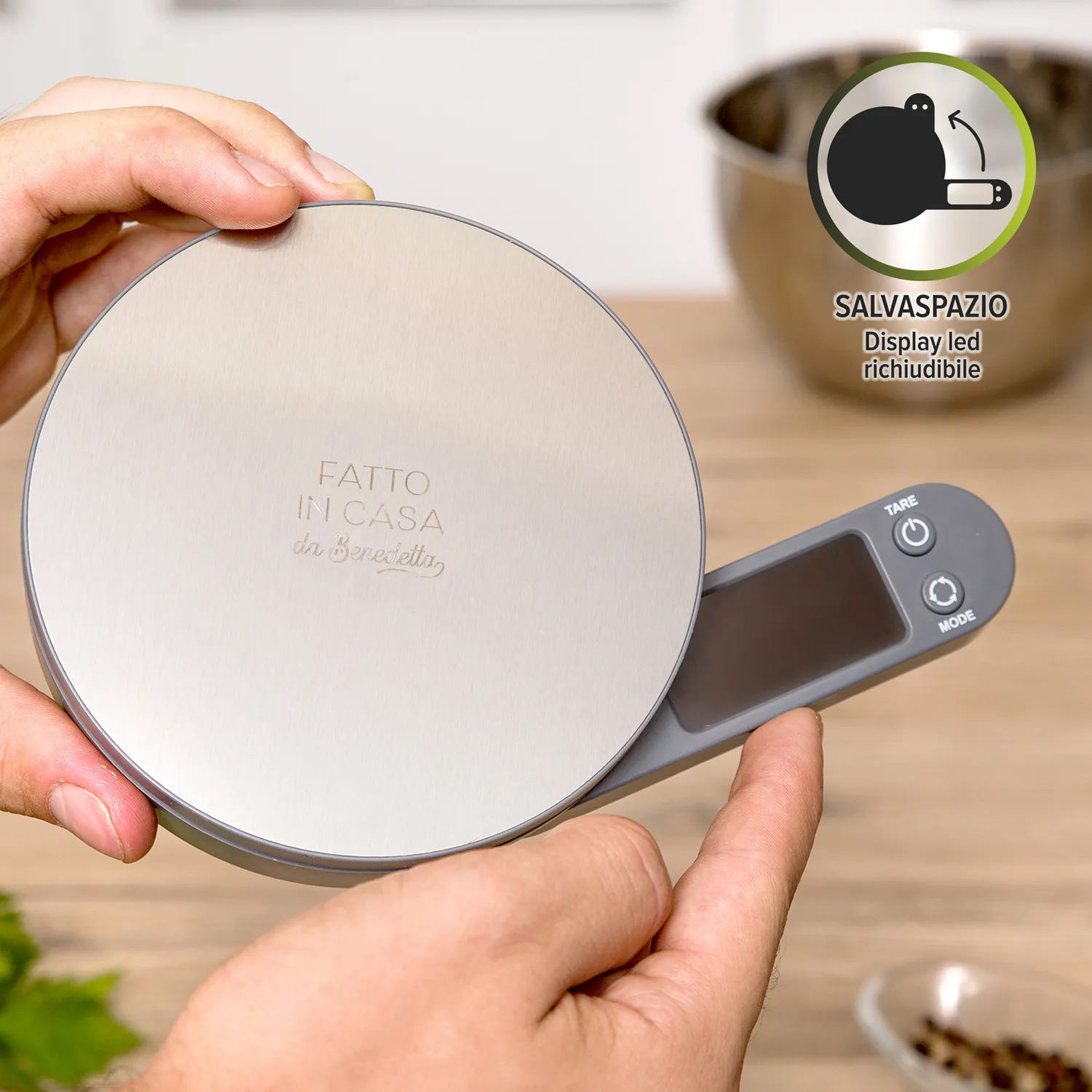 Bilancia da cucina digitale con ciotola 1,3 L in acciaio Fatto in casa da Benedetta