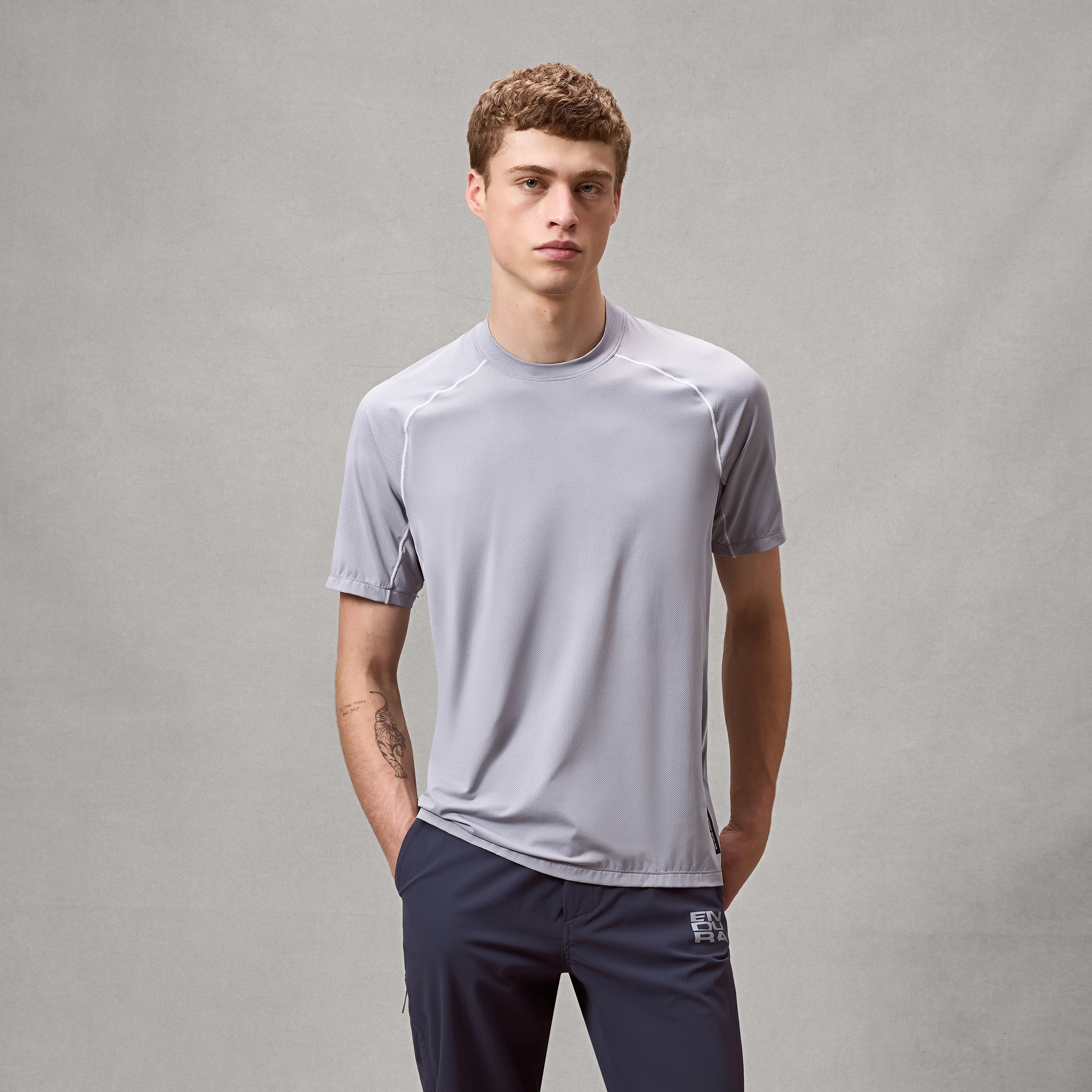 Men's AllTrack Rout S/S Tech Tee - Aluminium