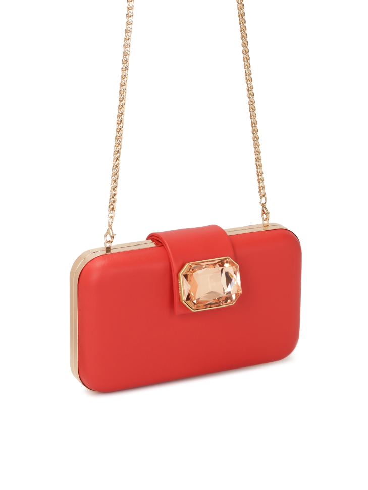 Evening handbag with sparkling stone
