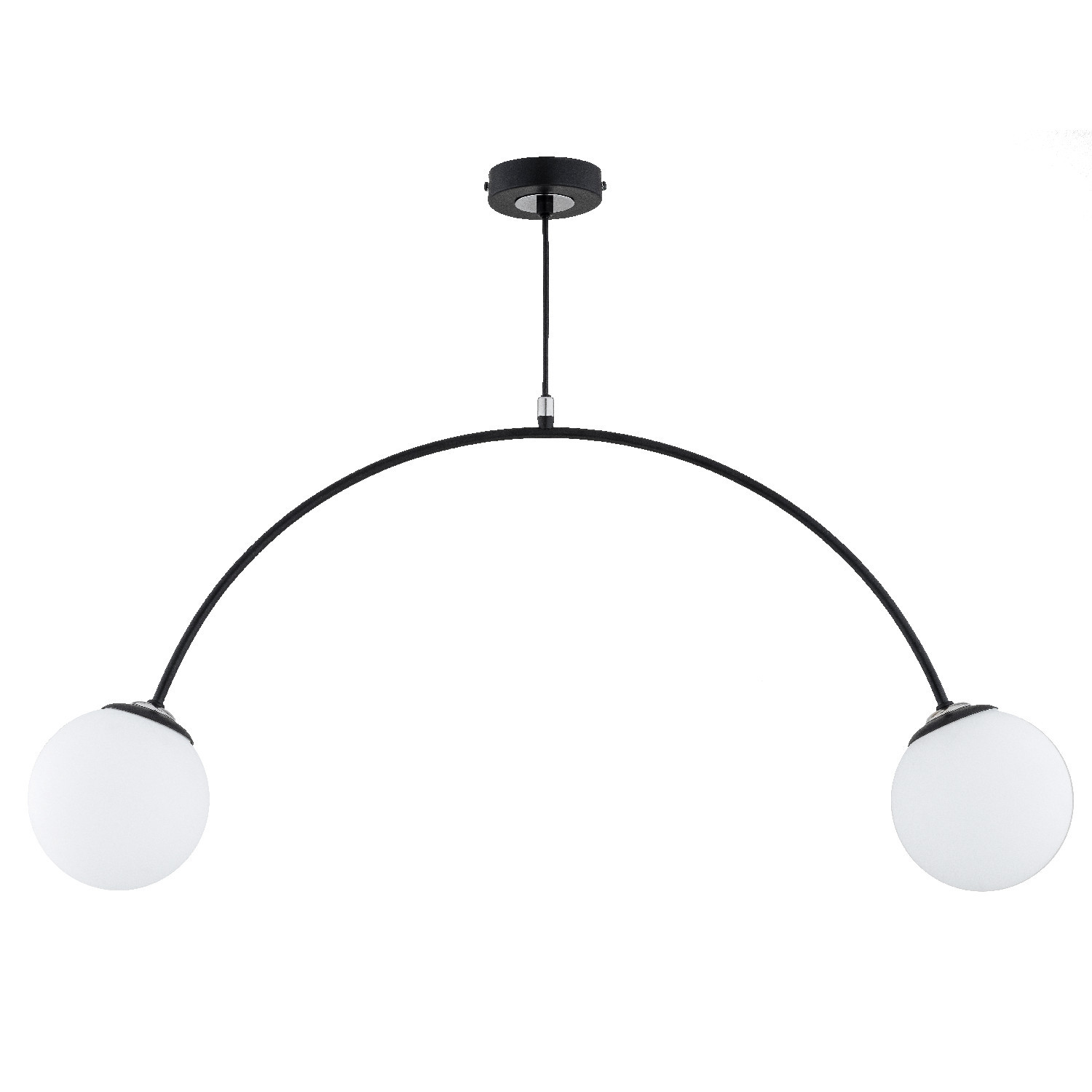 Lampa wisząca BEND czarno-biała 2xE14x10W wym:60x15x85cm IP20 Alfa