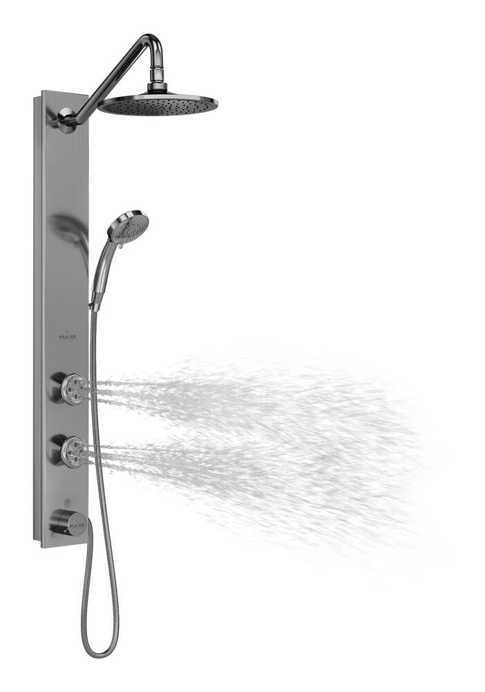 PULSE ShowerSpas Aloha Rain Shower System with Handheld Shower Head, Stainless Steel
