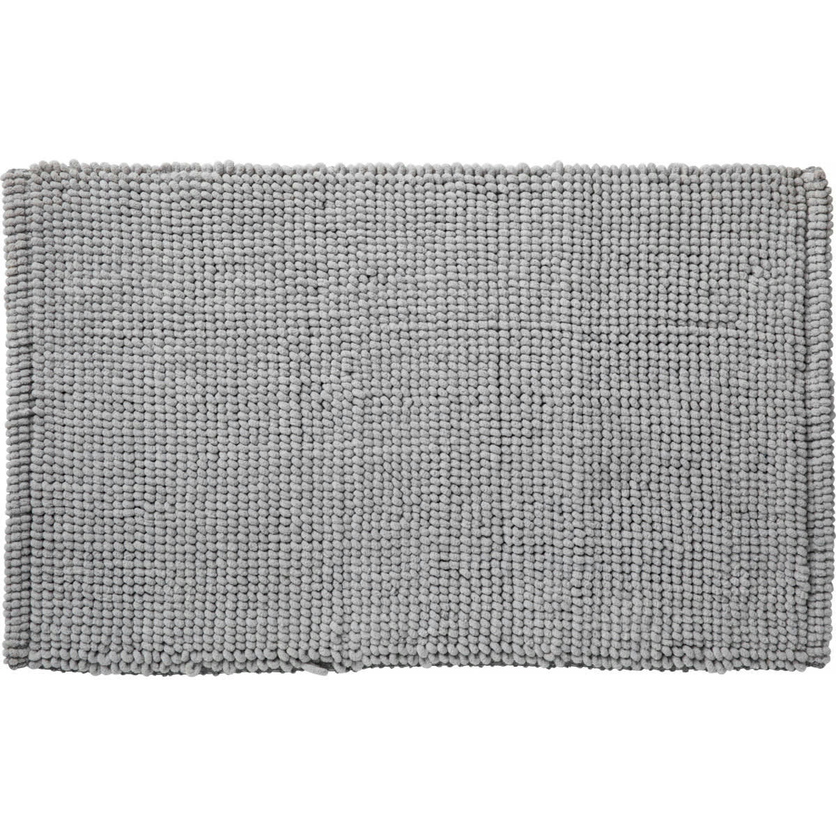 BALI - Tapis de bain en polycoton uni gris 50x80cm