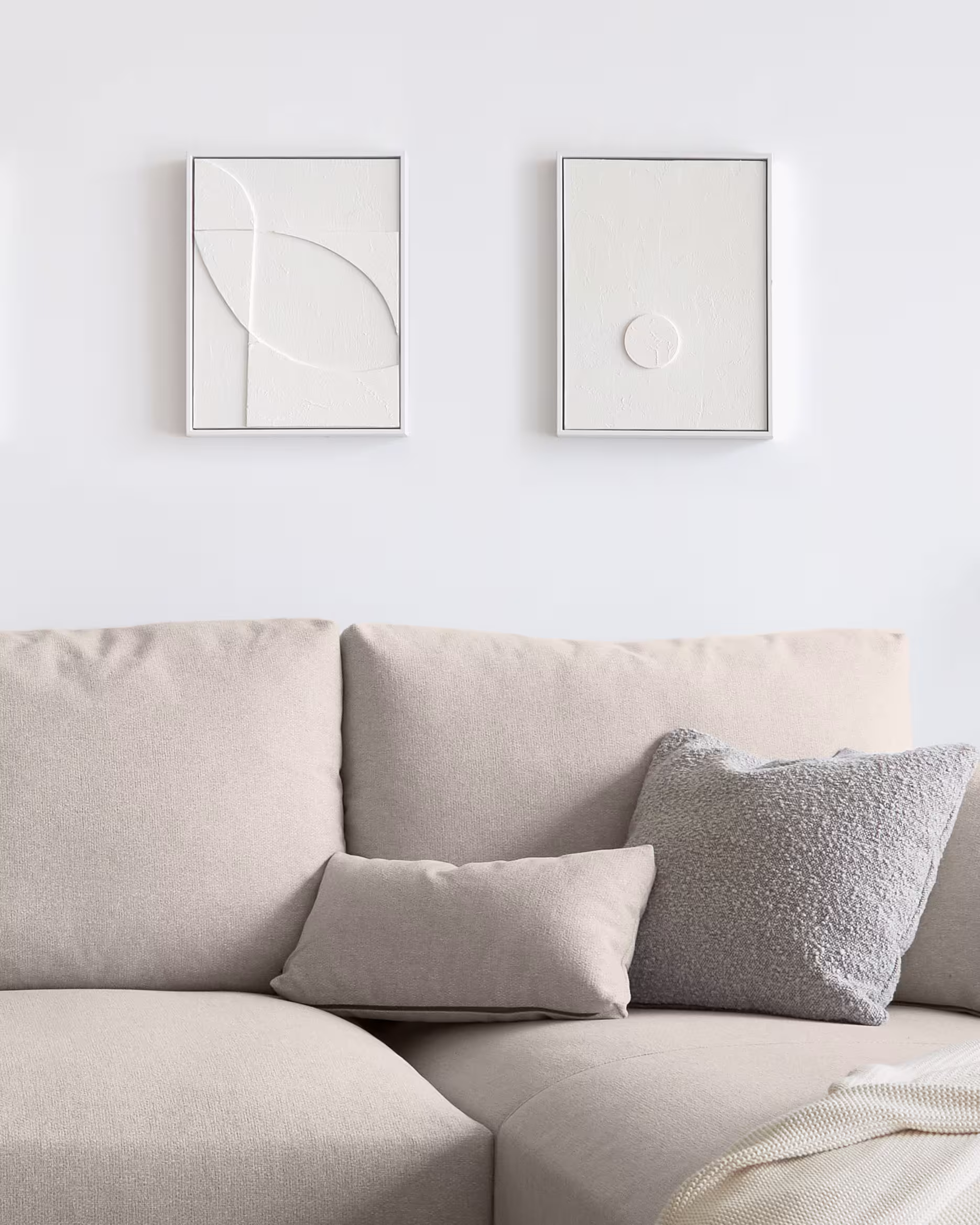Set Brunella de 2 cuadros blanco 32 x 42 cm