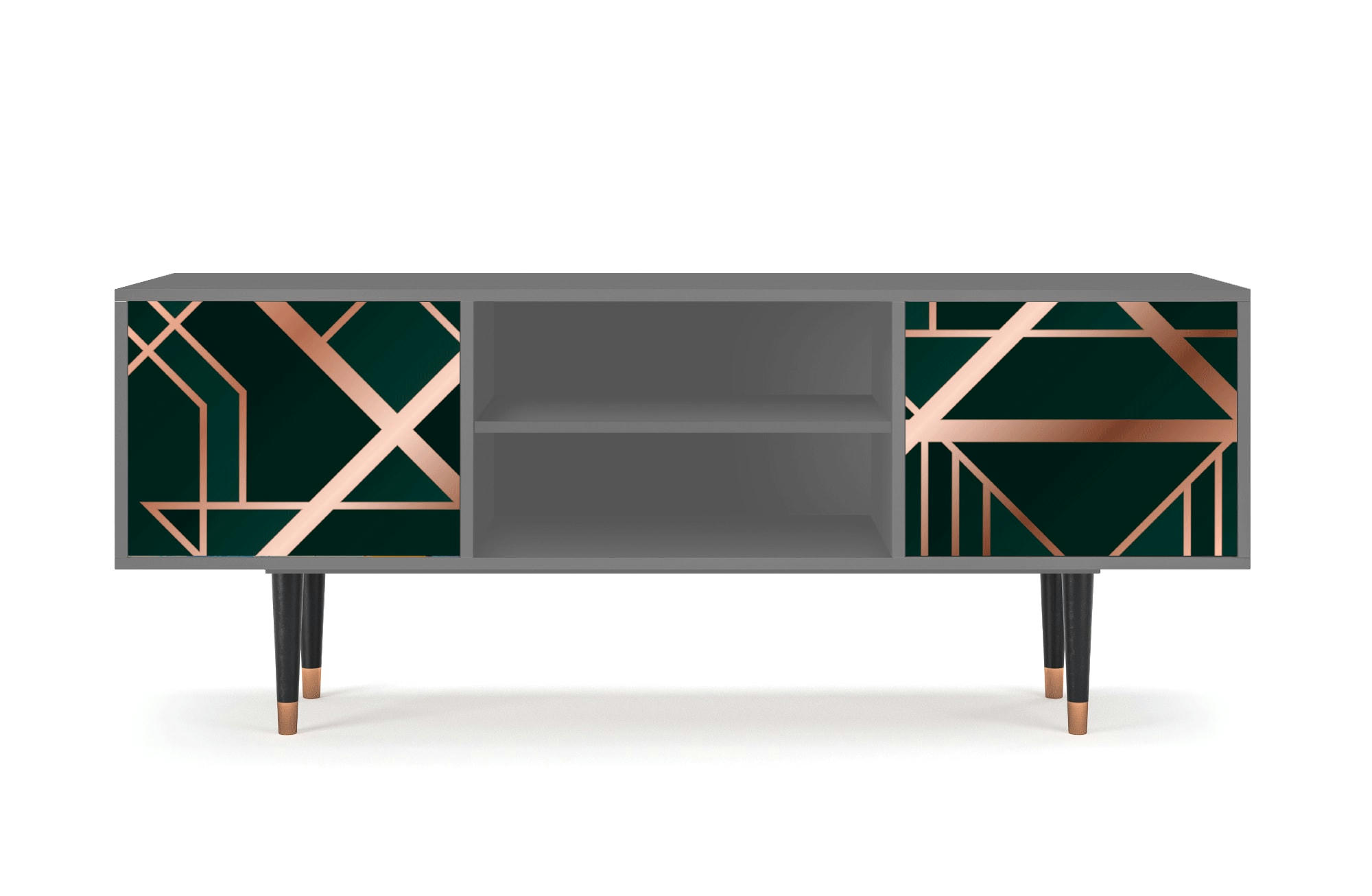 EMERALD GATSBY - Meuble TV  vert 2 portes L 170 cm