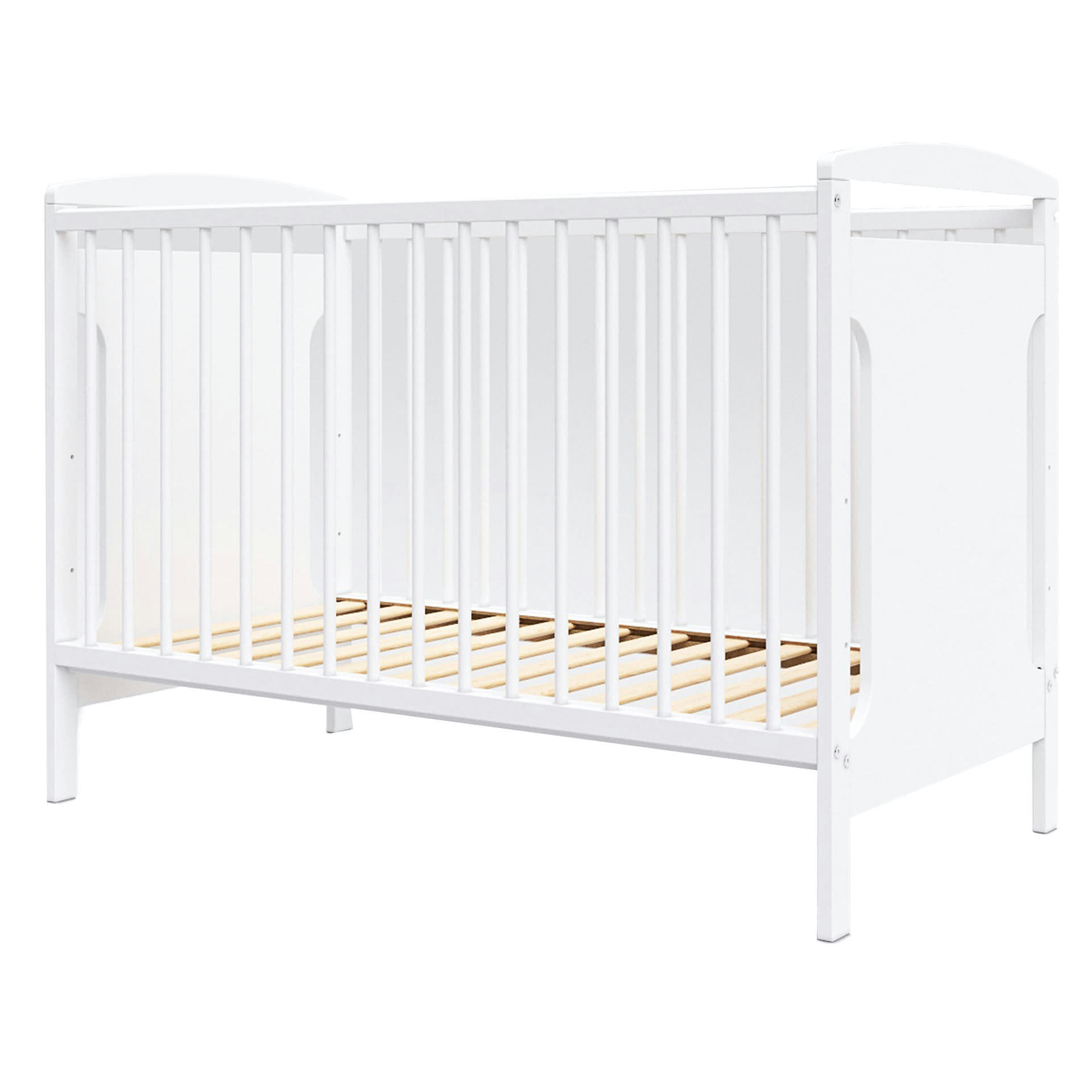 ELINOR - Lit bébé évolutif en bois blanc- 120x60 cm
