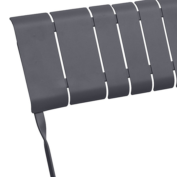 Banc de jardin hesperide gris longueur 90 cm 2 personnes en acier