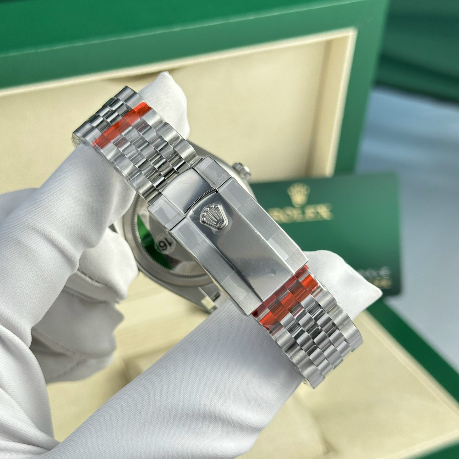 Rolex Datejust 126234 904L Steel Green Palm Dial 36mm Jub Super Clone