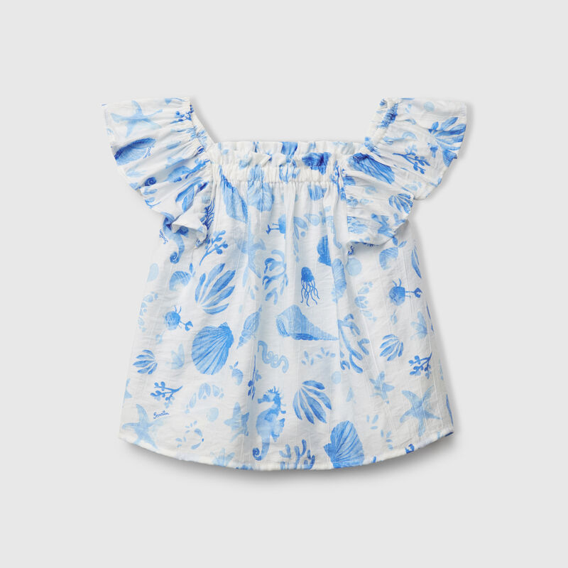 Top with floral print