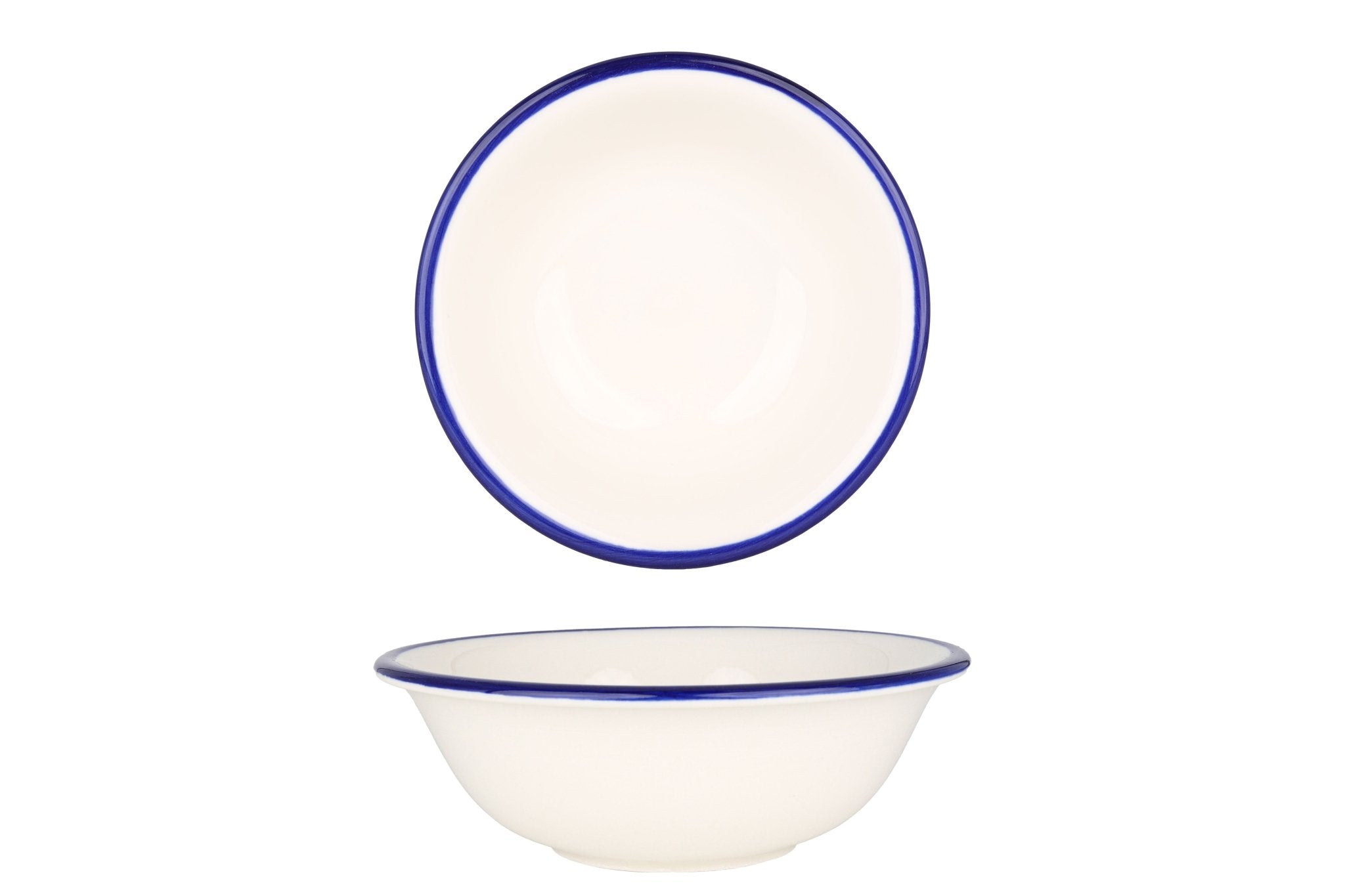 Rinart Kommetje - Blue Edge - Porselein - 16 cm (400cc) - set van 6