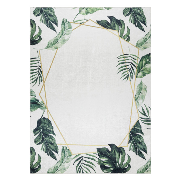 Dywan do prania ANDRE 1168 Liście Monstera, geometryczny 80x150 cm